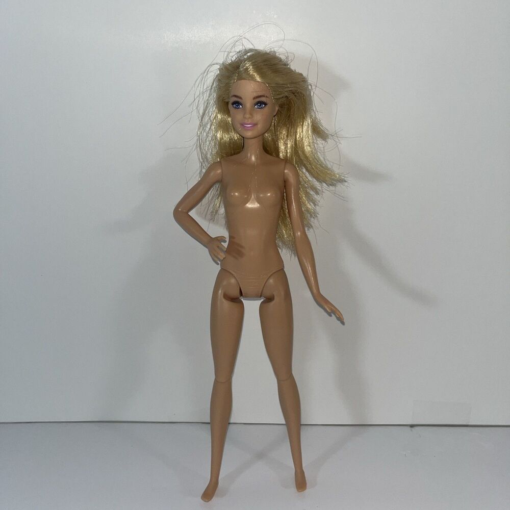 Mattel Barbie Doll Straight Blonde Hair 2010 Body 2013 Head Straight Arms